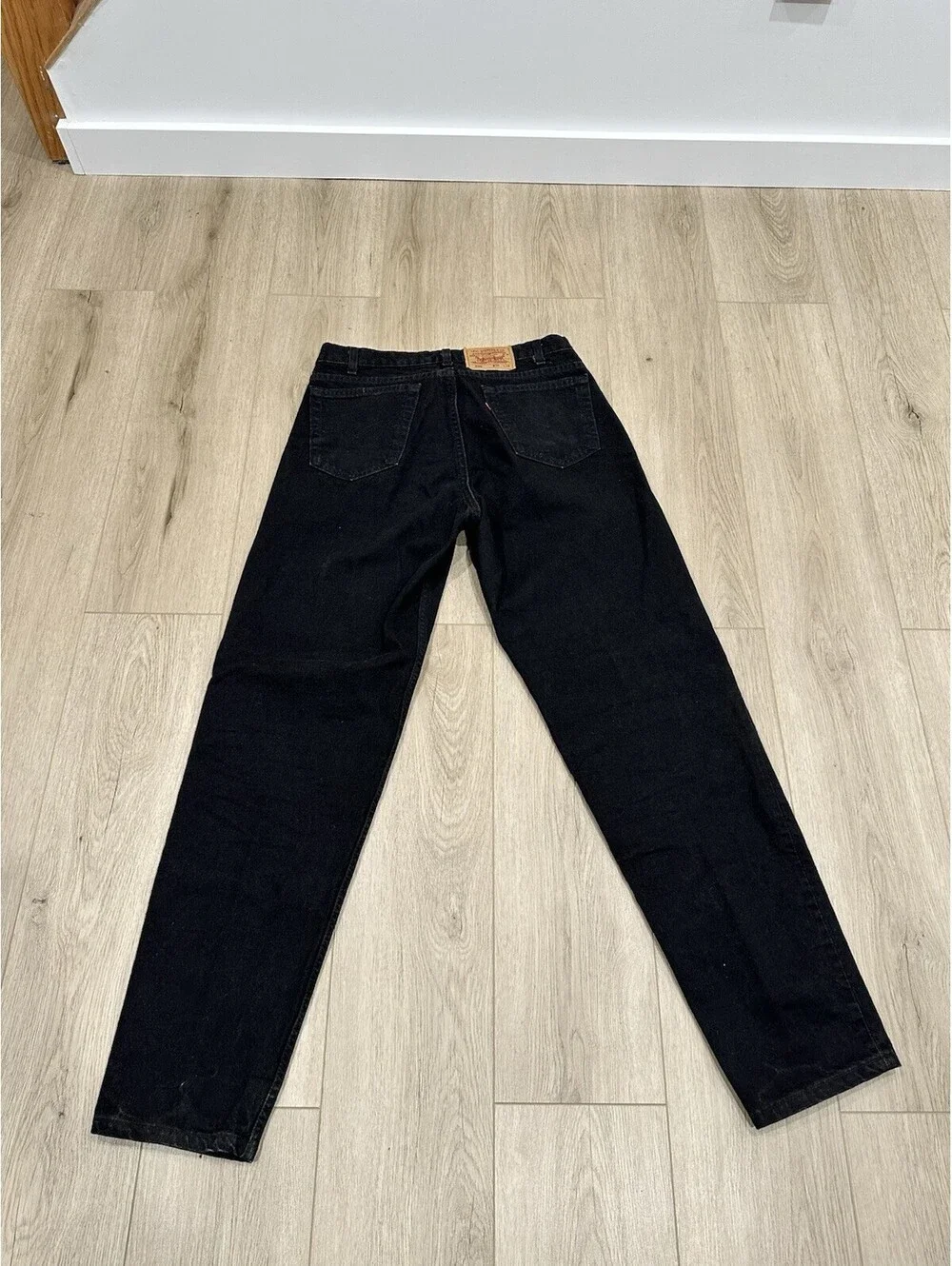 Vintage Levis 550 Jeans Mens 34x34 Black Denim Cotton Straight Relaxed Made USA